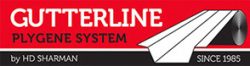 Approved gutter supplier, gutterline plygene system logo.