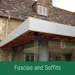 white fascias & soffits for building properties.