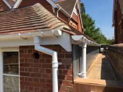 white upvc guttering and fascia installation