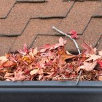 blocked gutter leaves