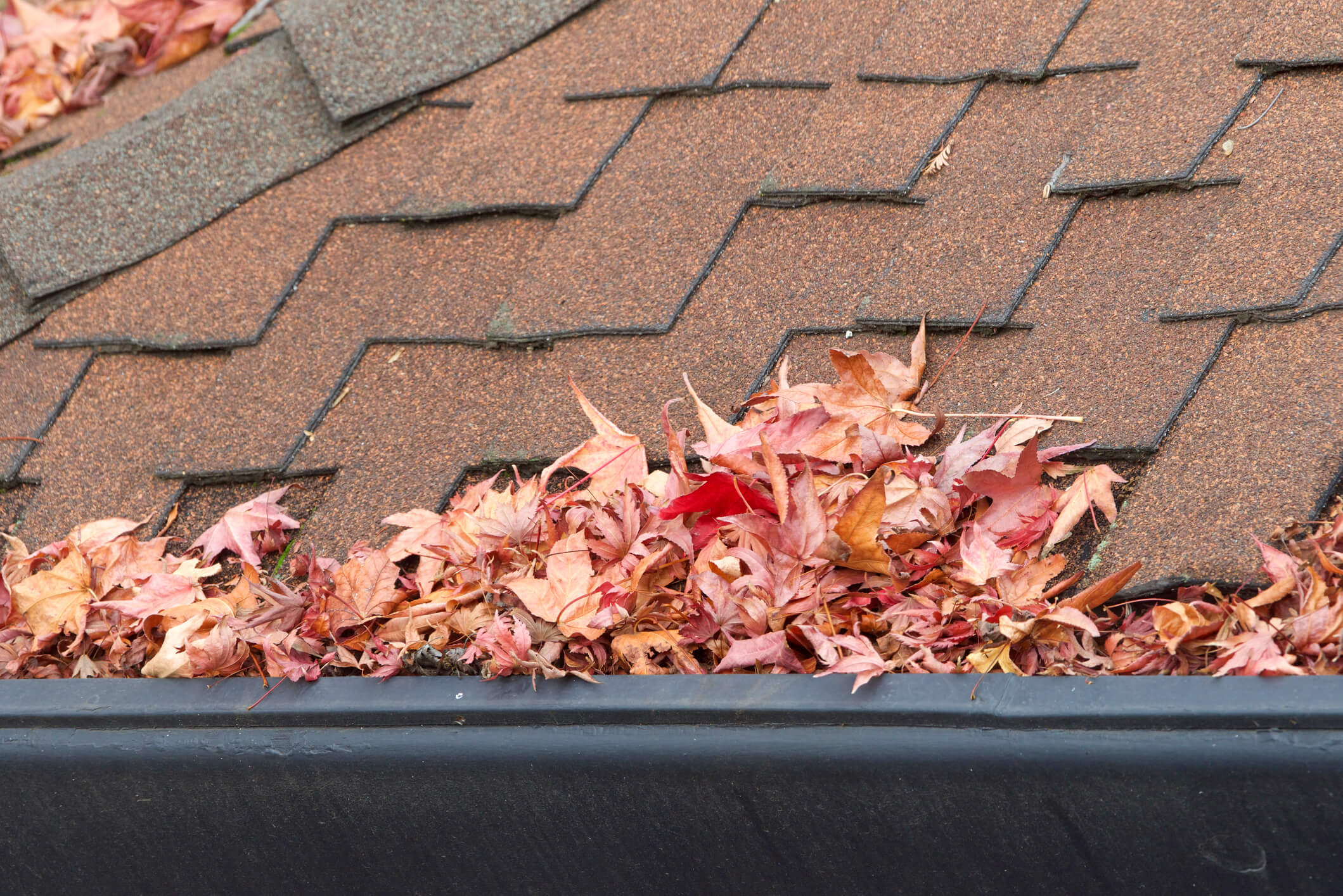 Guttering in winter.